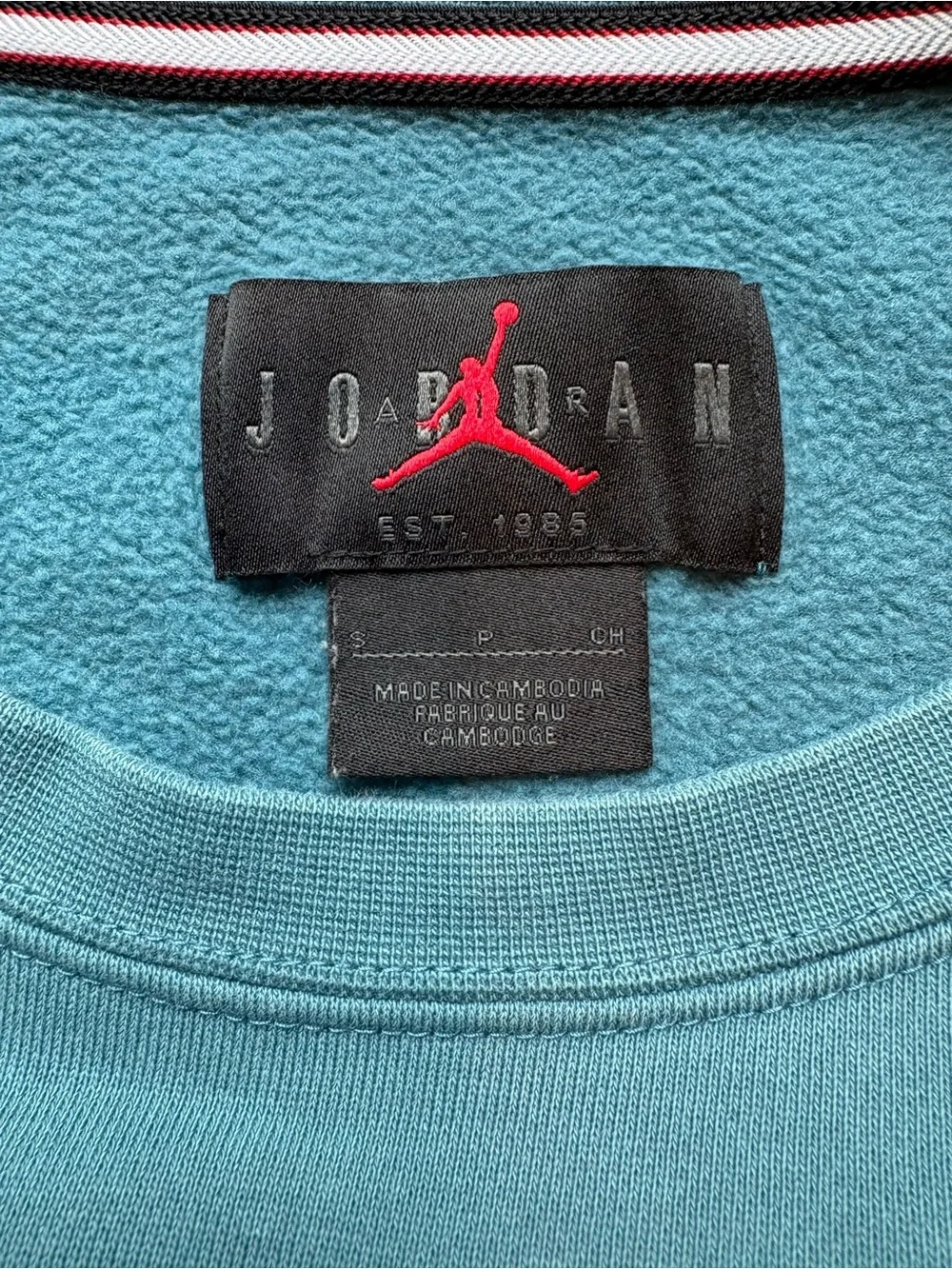 Jordan Crewneck Sweatshirt in Teal Blue